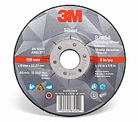 3M Silver Grinding Wheel AB87454, 5 in x 1/4 in x 7/8 in, Type 27 - Total 10 Wheels