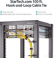 StarTech.com Hook and Loop Roll - Cut-to-Size Reusable Cable Ties - Black