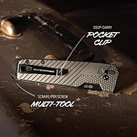 OUTDOOR EDGE Razor XD Folding Utility Knife 3" Replaceable Blades Pry Bar & Bottle Opener