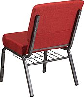 Flash Furniture HERCULES Series 21''W Padded Church Chair with Book Rack