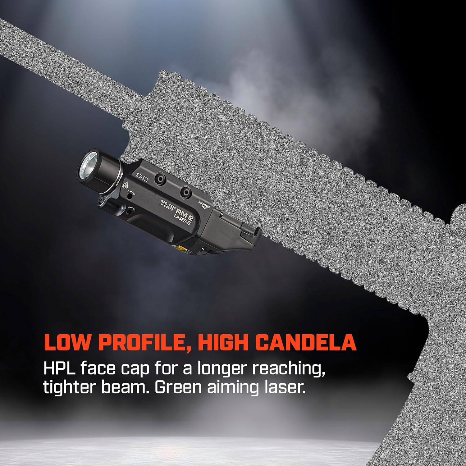 Streamlight 69454 TLR RM 2 G 1000-Lumen Rail-Mounted Tactical Weapon Light with Integrated Green Aiming Laser, and Key Kit