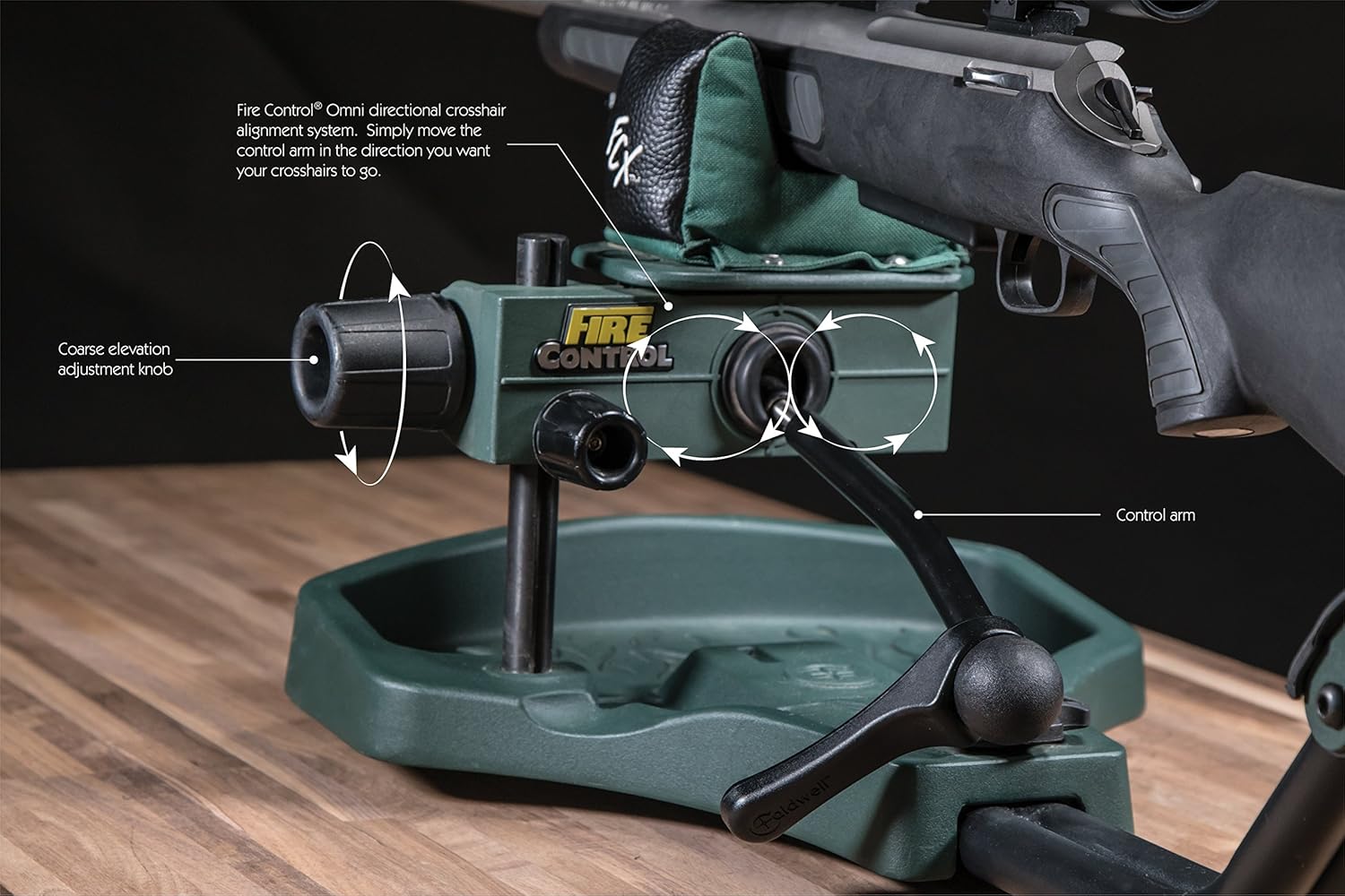 Caldwell Lead Sled FCX Adjustable Ambidextrous Recoil Reducing Rifle Shooting Rest for Range, Shooting Stability