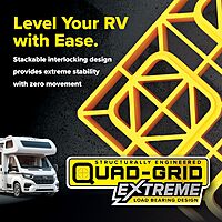 Camco FasTen RV Leveling Blocks with T-Handle, Interlocking Design