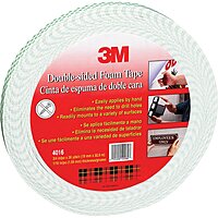 3M Foam Mounting Double-Sided Tape, 3/4" W x 36 yd (4016)