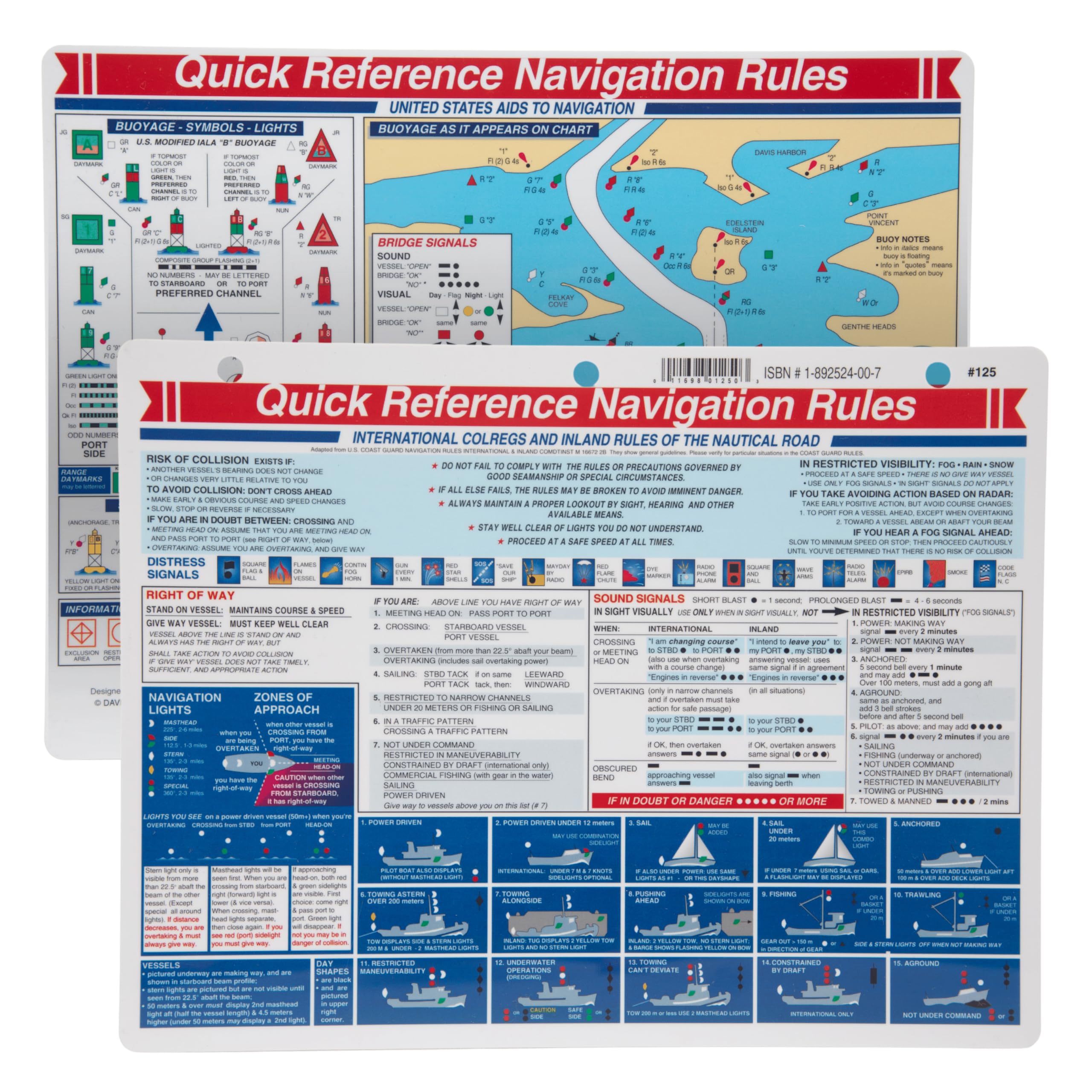 Davis Quick Reference Navigation Rules Card