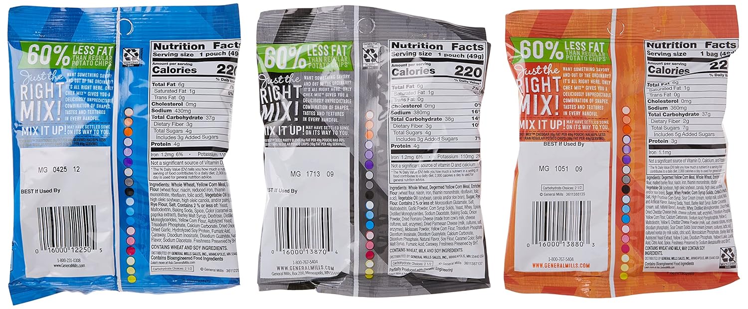 Chex Mix Classics Mix It Up Variety Snack Mixes, 1.75 Oz, Box Of 30 Packs