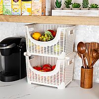 Mind Reader Plastic Storage Cart, Kitchen Storage, Rolling, Toy Storage, Laundry, Kitchen, 14.75" L x 11" W x 28.25" H, Ivory