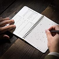 Rite in the Rain Weatherproof Side Spiral Notebook, 4.625" x 7", Yellow Cover, CERT Field Operator's Guide FOG (No. 573)