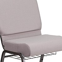 Flash Furniture HERCULES Series 21''W Padded Church Chair with Book Rack