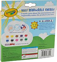 Crayola Ultra-Clean Washable Markers, Broad Tip, Assorted Classic Colors, Box Of 10