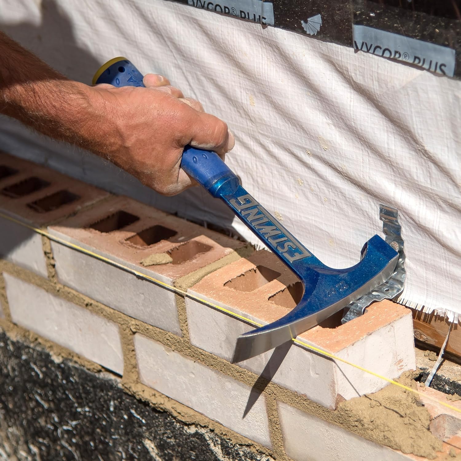 ESTWING Bricklayer's/Mason's Hammer - 22 oz Masonry Tool with Forged Steel Construction & Shock Reduction Grip