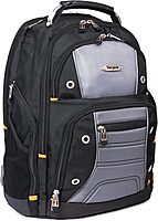 Targus Drifter II Laptop Backpack, Black/Gray – Backpack for Men for Business and Travel, Durable Water-Resistant Material