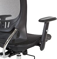 Office Star Mesh Seat and Back Office Task Chair with Lumbar Support and Height Adjustable Arms