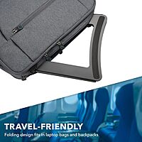 Laptop Stand for Desk Adjustable Height - Black Solid Steel Laptop Riser | 5 Adjustable Heights | Properly Positions Head