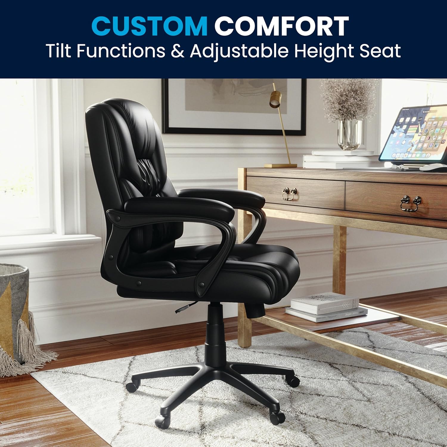 Flash Furniture Fundamentals Big & Tall Swivel LeatherSoft Office and Gaming Chair