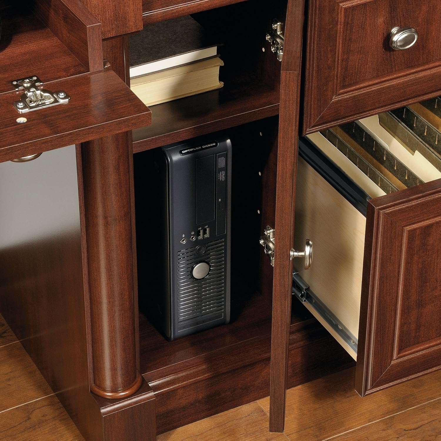 Sauder Palladia Computer Desk with Hutch, Home Office Desk