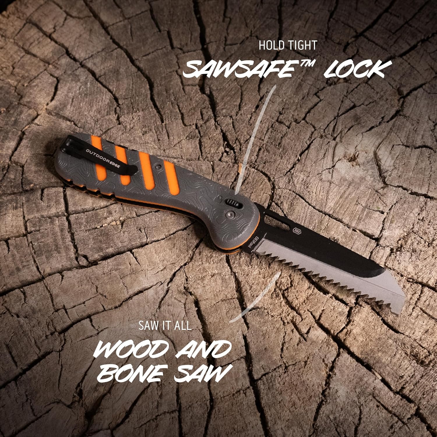 OUTDOOR EDGE Razor HTX 3.5" Folding Hunting Knife – Includes 5 Drop Point Blades, 1 Gut Blade