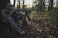 BOG DeathGrip Mossy Oak Bottomland Camo Tripod with Durable Aluminum Frame, Lightweight, Stable Design, Bubble Level, Adjustable Legs, and Hands-Free Operation for Hunting, Shooting, and Outdoors