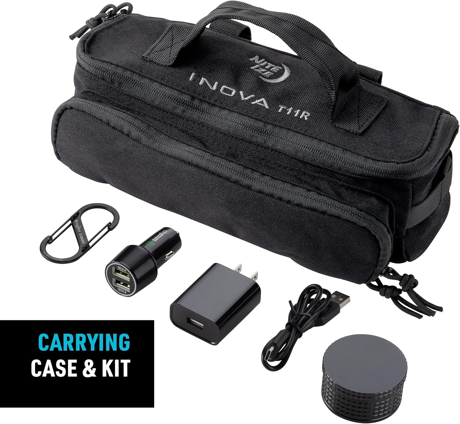 Nite Ize INOVA T11R Rechargeable Tactical Flashlight and Power Bank - Long Range 5800 Lumen Waterproof Flashlight