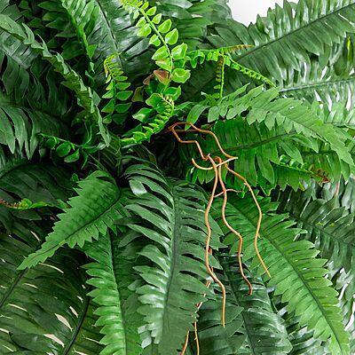 Nearly Natural 40IN Artificial Boston Fern Large Hanging Plant, Set of 2 Artificial Ferns that Look Real for Home Décor