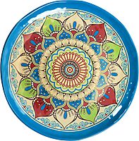 Elama Camilla 12 Piece Melamine Dinnerware Set, Multi Colored