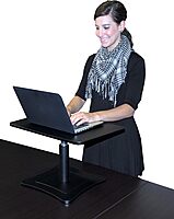 Victor Dc230 Adjustable Laptop Stand, 21 x 13 x 12 to 15.75, Black, Supports 20 Lbs