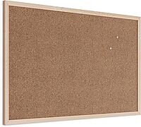 U BRANDS Cork Bulletin Board, Birch Wood Frame