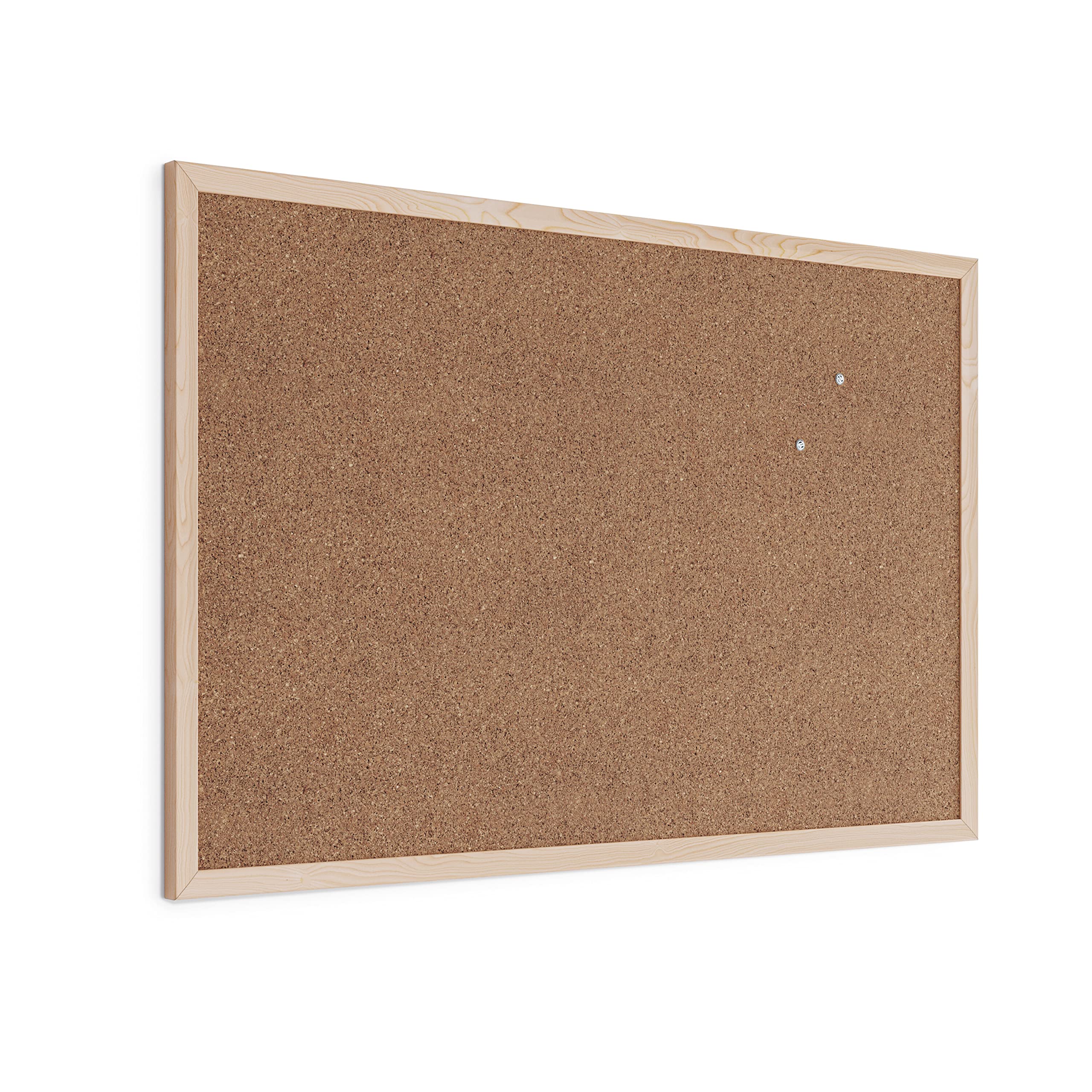 U BRANDS Cork Bulletin Board, Birch Wood Frame