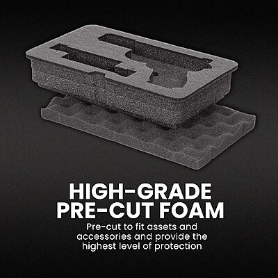 NANUK 909 Hard Case with Custom Foam Insert for Glock (12.6” x 9” x 4.4”)