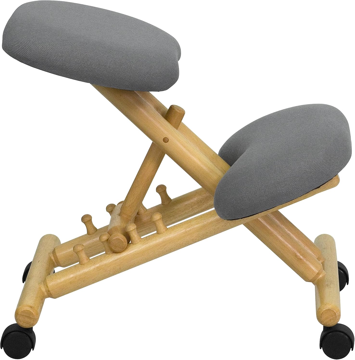 Flash Furniture Posey Mobile Wooden Ergonomic Kneeling Office Chair