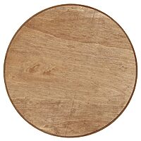 Elegant Designs Decorative Round Wood Serving Tray w/Handles