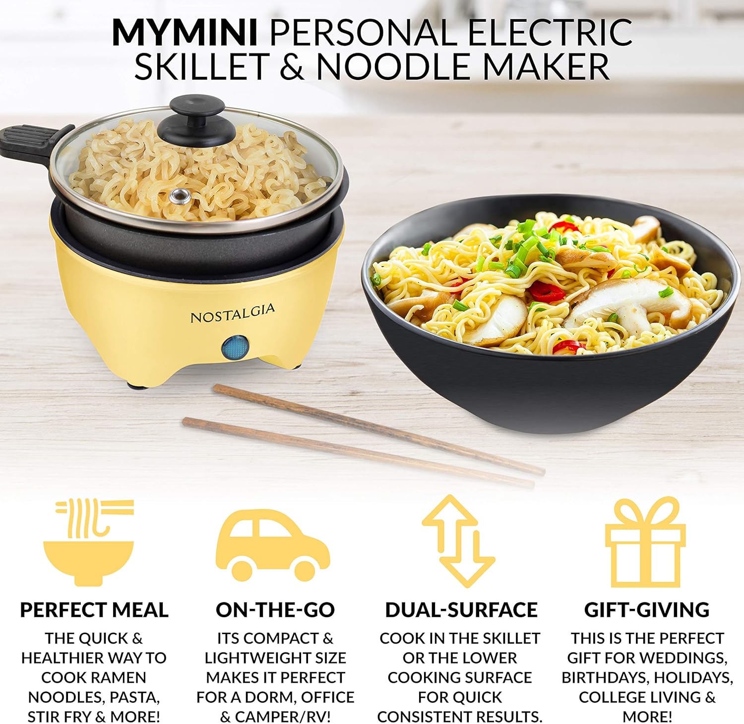 Nostalgia MyMini Personal Sandwich Maker & Electric Skillet