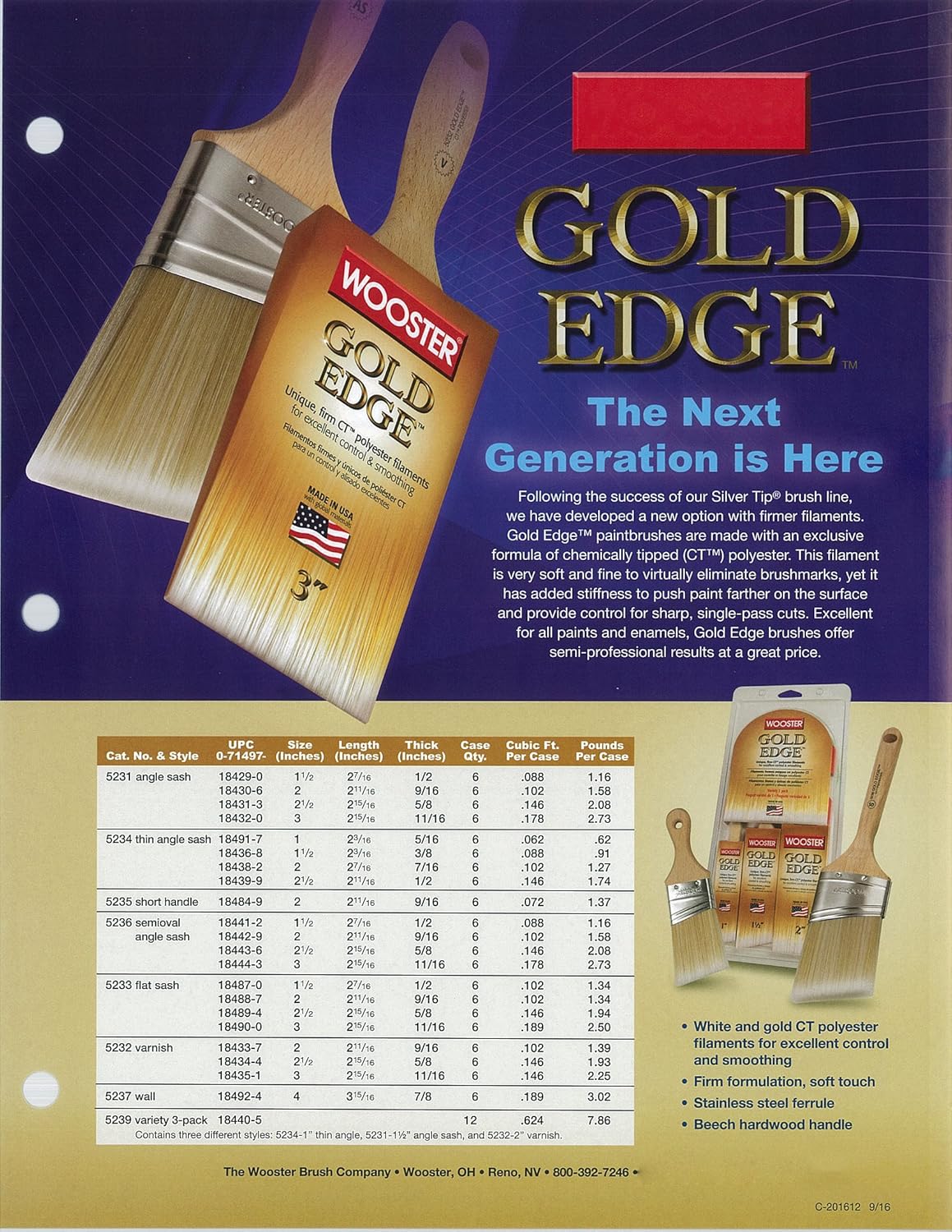 Wooster Gold Edge Varnish Brush