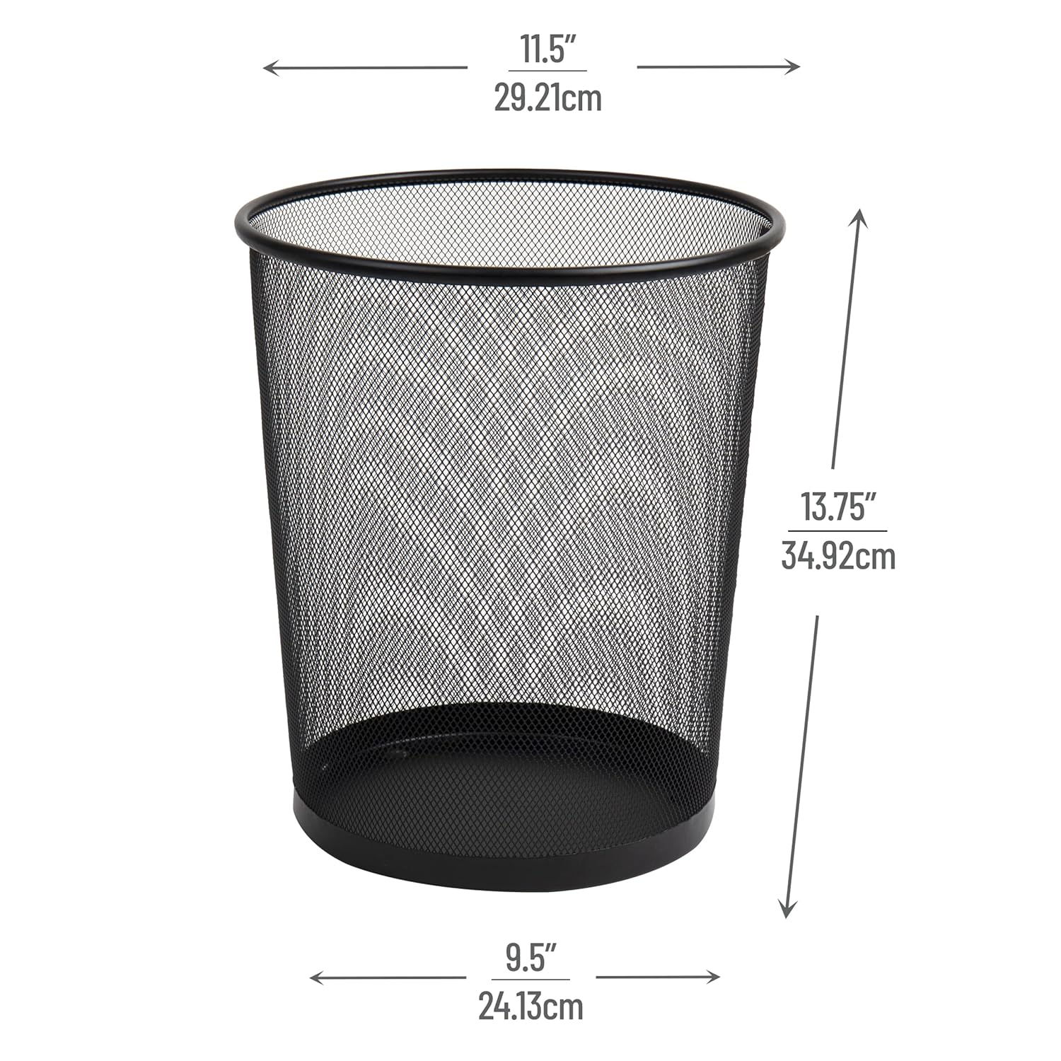 MIND READER Mesh Trash Can, Metal Mesh Waste Basket