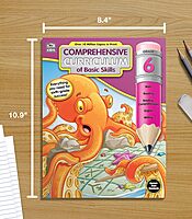 Carson Dellosa Comprehensive Curriculum of Basic Skills 6th Grade Workbooks All Subjects, Reading Comprehension, Language Arts, Grammar, Math, and Writing Practice, Classroom or Homeschool Curriculum
