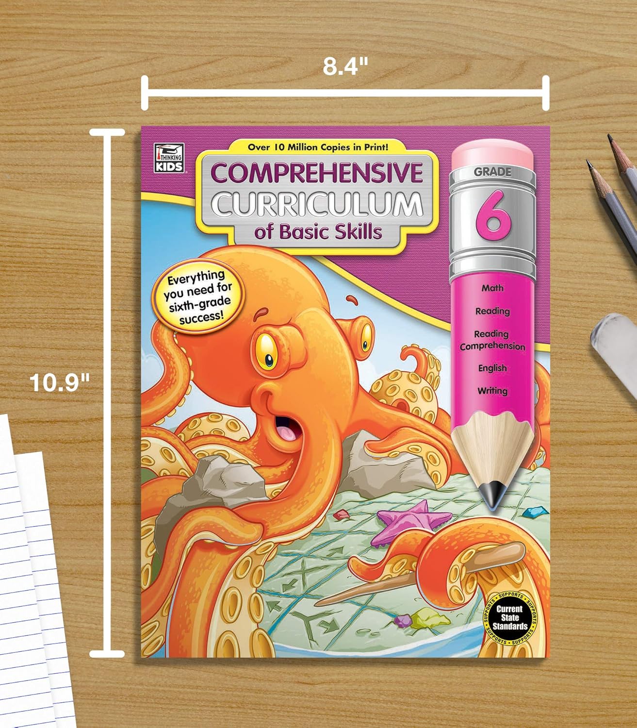 Carson Dellosa Comprehensive Curriculum of Basic Skills 6th Grade Workbooks All Subjects, Reading Comprehension