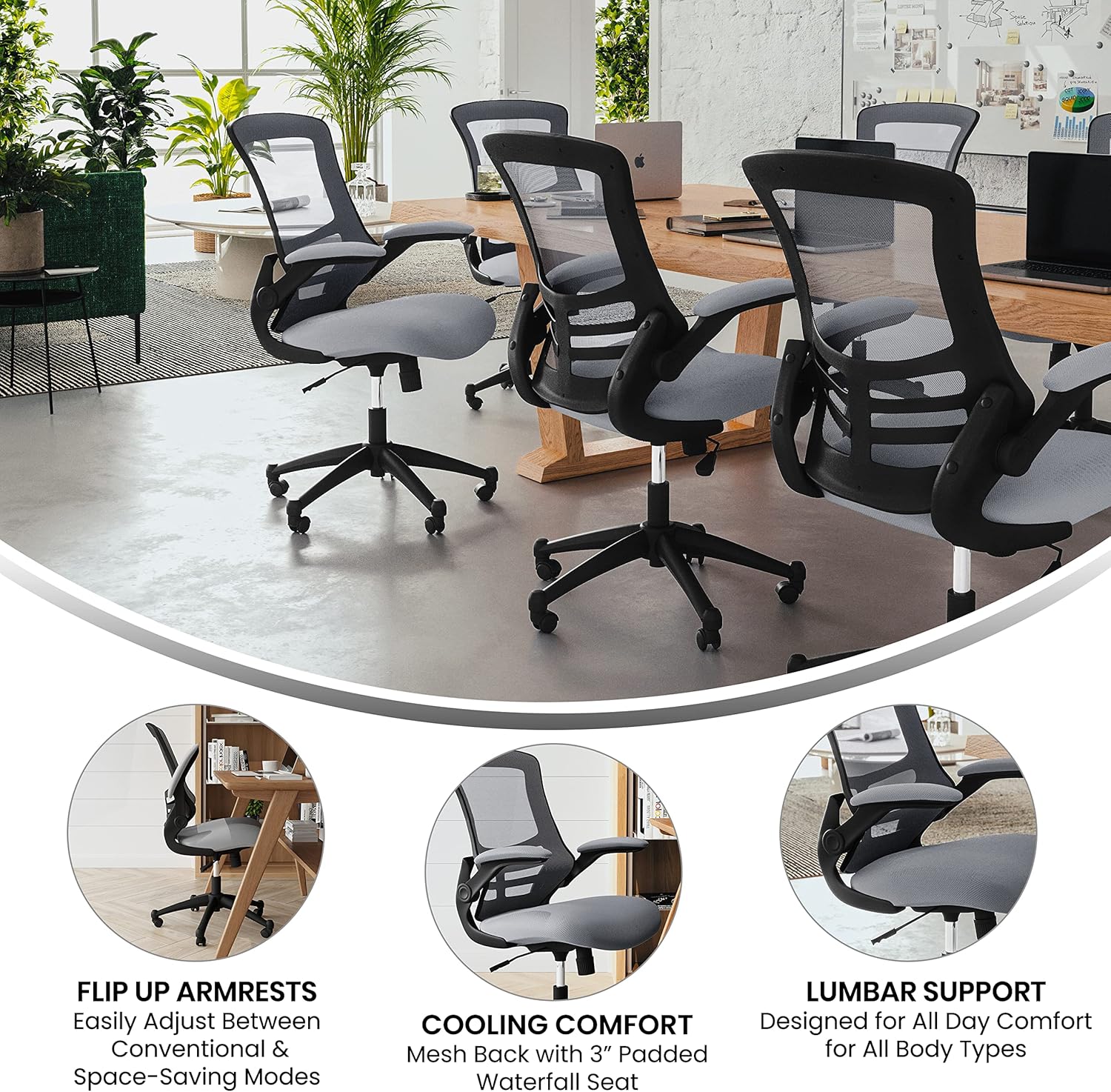 Flash Furniture Kelista Mid-Back Mesh Swivel Office Chair