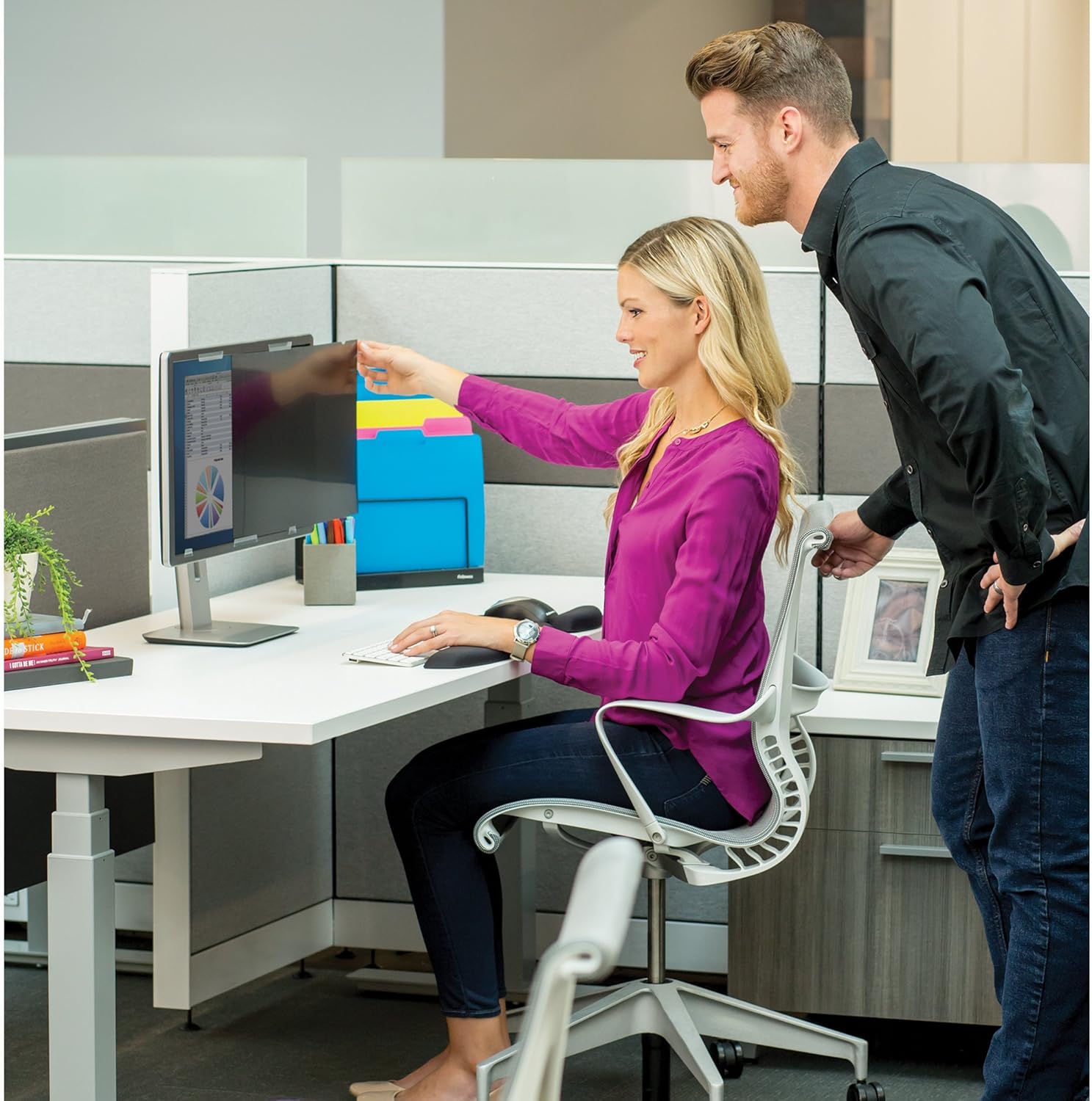 Fellowes PrivaScreen Privacy Filter for Widescreen Monitors