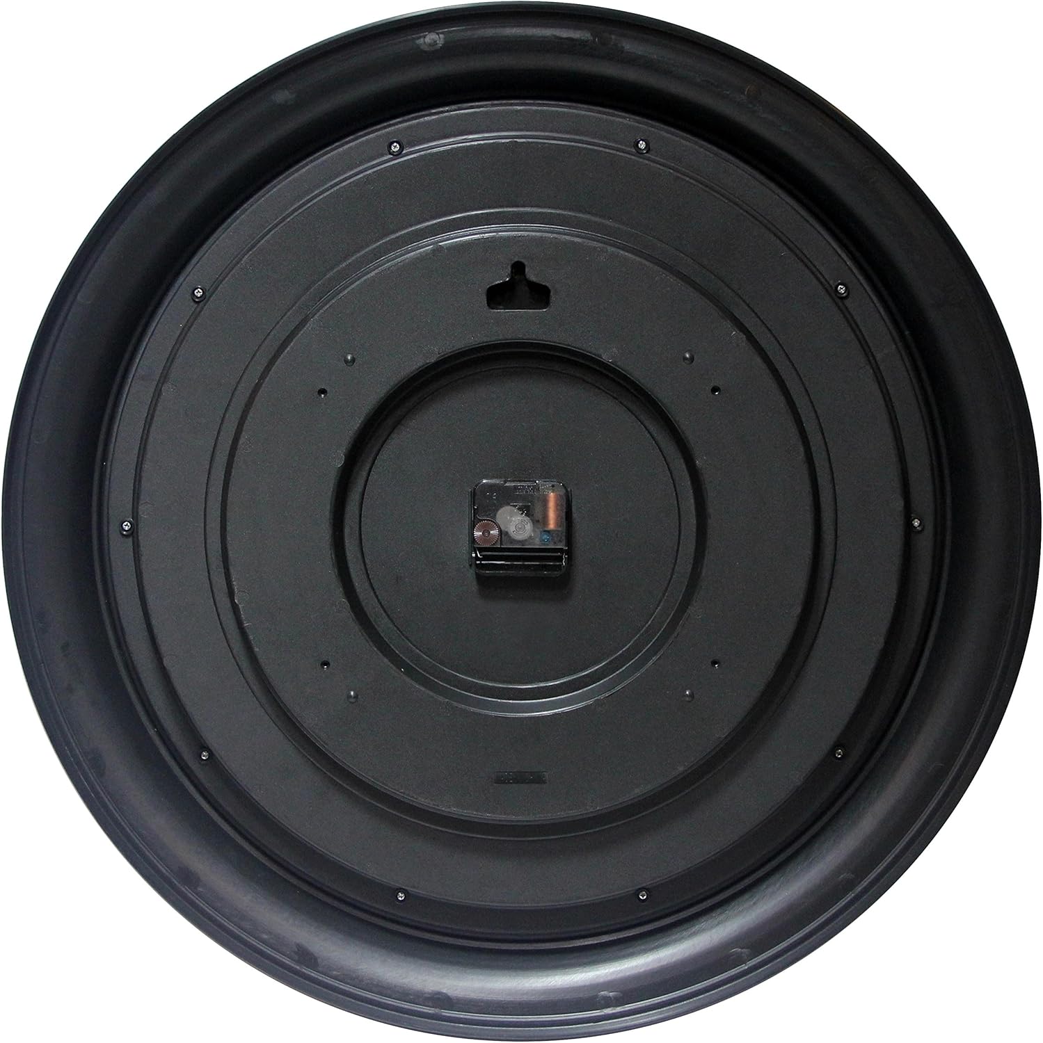 Infinity Instruments 24 inch Traditional Large Non-Ticking Silent Battery Operated Easy to Read Wall Clock for Living Room