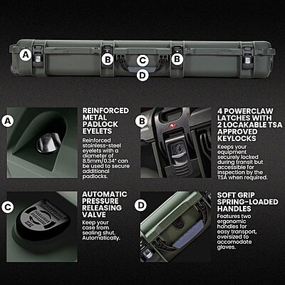 NANUK 990 IP67 Waterproof Hard Case with Wheels