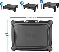 StarTech.com Adjustable Monitor Riser with Drawer and Stackable Columns