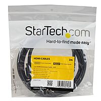 StarTech.com 2m HDMI Extension Cable - Ultra HD 4k x 2k HDMI Cable M/F - 2m HDMI Extension - HDMI Male Female Cable - HDMI Extension cord (HDEXT2M),Black Electronic Cable