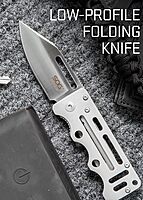 SOG Cash Card Money Clip Pocket Knife- 2.75 Inch Blade EDC Knife with Clip for Pocket, Money or Card Holder