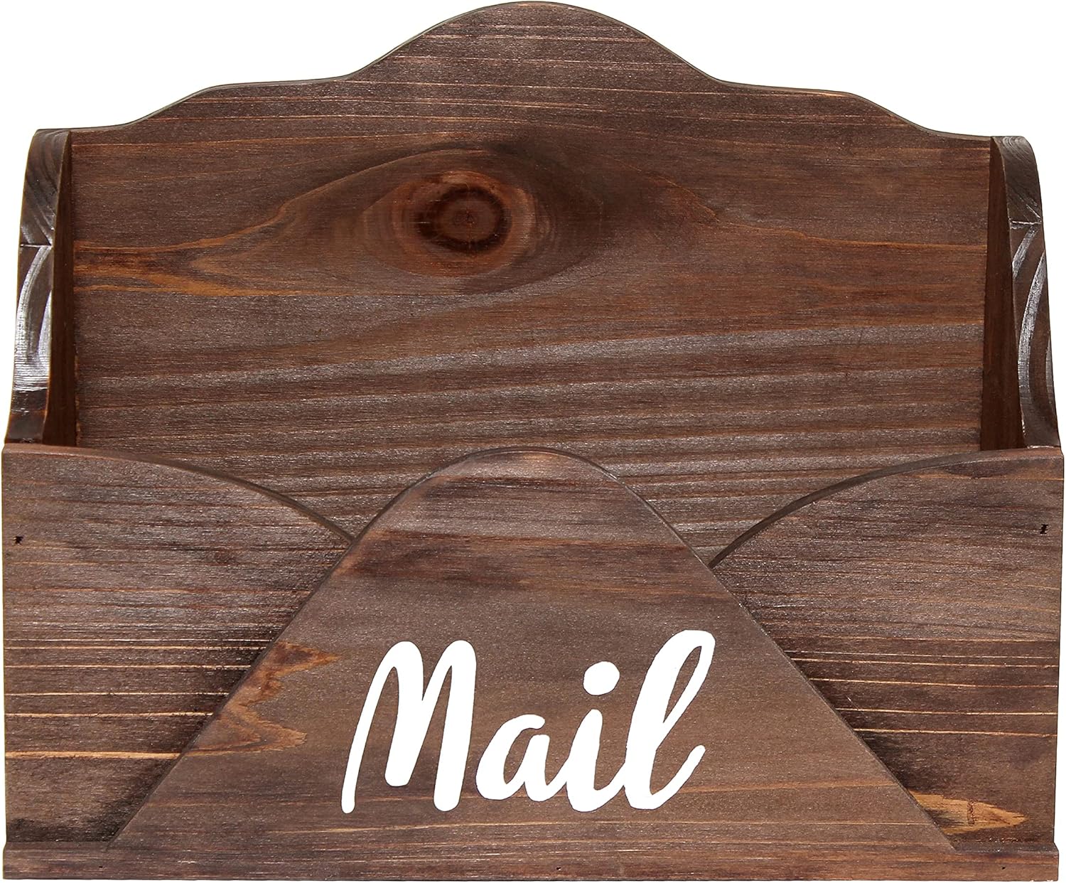 Elegant Designs Homewood Farmhouse Wooden Decorative Envelope-Shaped Desktop Letter Holder