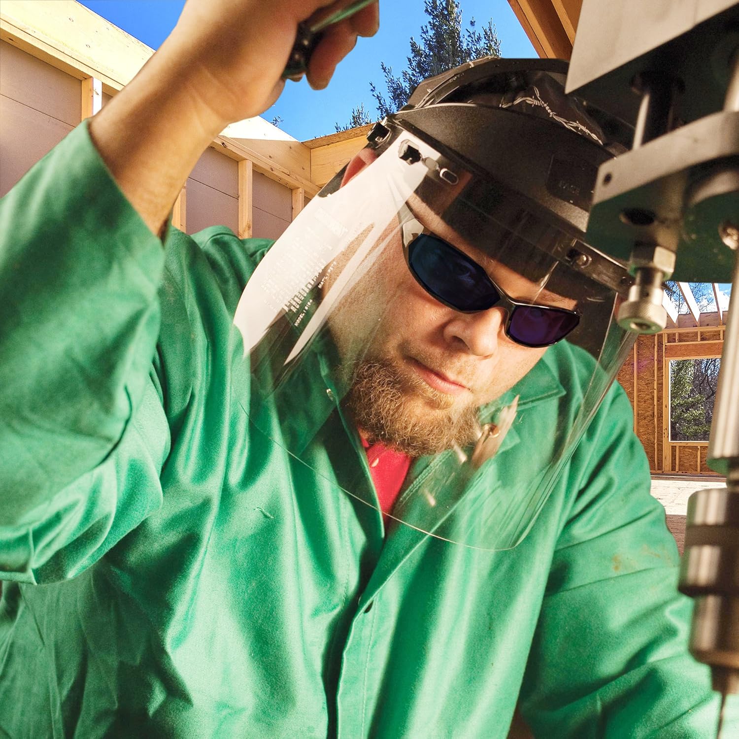 KleenGuard V40 Hellraiser Safety Glasses (20543), Blue Mirror Lens with Black Frame, 12 Pairs / Case