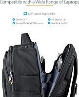 StarTech.com Unisex Backpack Ergonomic Computer Bag with Removable Accessories Case - 1680D Ballistic Nylon, Black