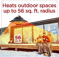 BLACK+DECKER 1500W Outdoor Electric Patio Heater with Remote Control