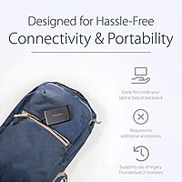 StarTech.com Thunderbolt 3 to Thunderbolt 2 Adapter (Non-Reversible) - TB3 Laptop to TB2 (20Gbps) or TB1 (10Gbps) Devices