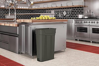 Suncast Commercial 23-Gallon Slim Narrow Trash and Recycling Bin