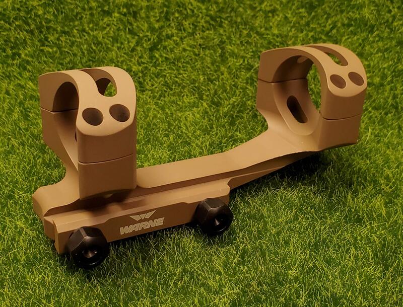 WARNE XSKEL34DE Gen 2, Extended Skeletonized 34mm MSR Mount, 6061 T6 Aluminum, Steel Threaded Inserts, Dark Earth